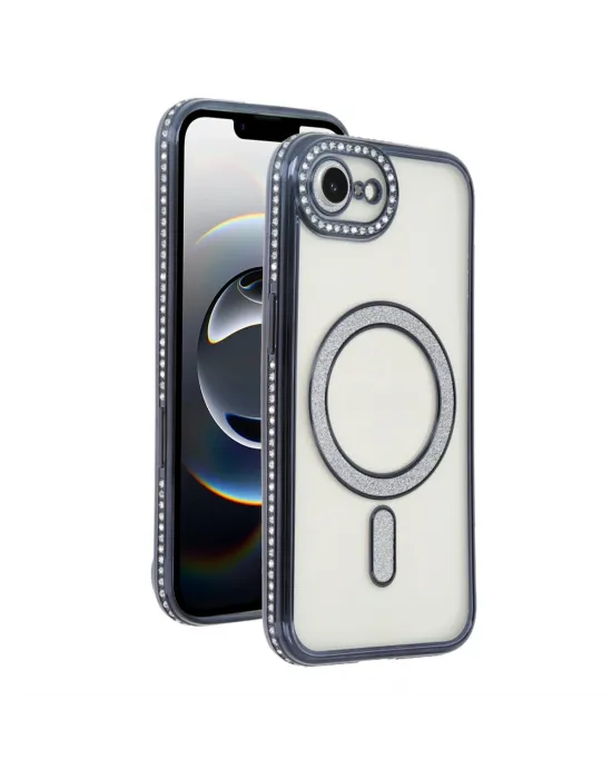Apple İphone 16e Joke Simli Magneticsafe Kılıf - Siyah