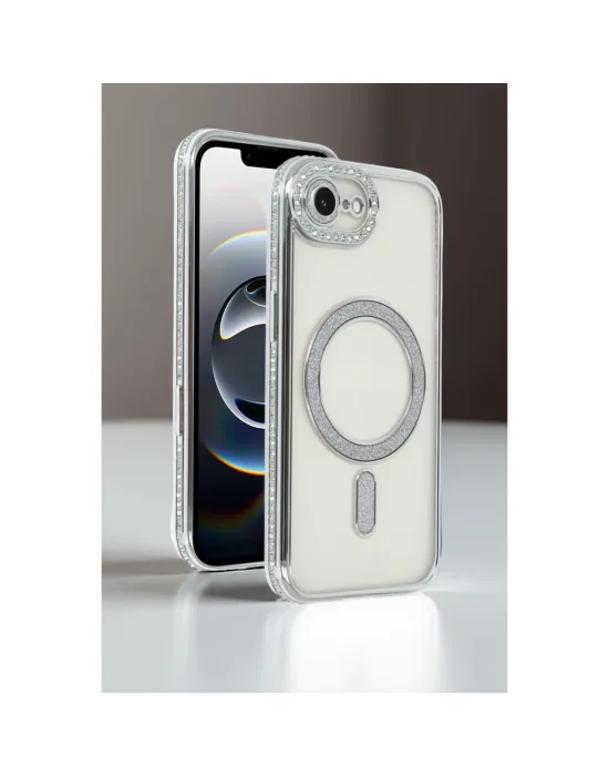 Apple İphone 16e Joke Simli Magneticsafe Kılıf - Siyah