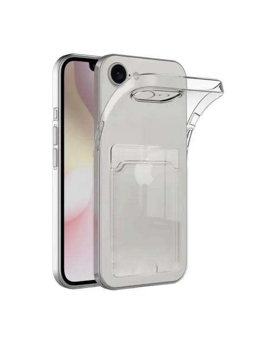 Apple İphone 16e Kılıf Kart Şeffaf Silikon - Şeffaf