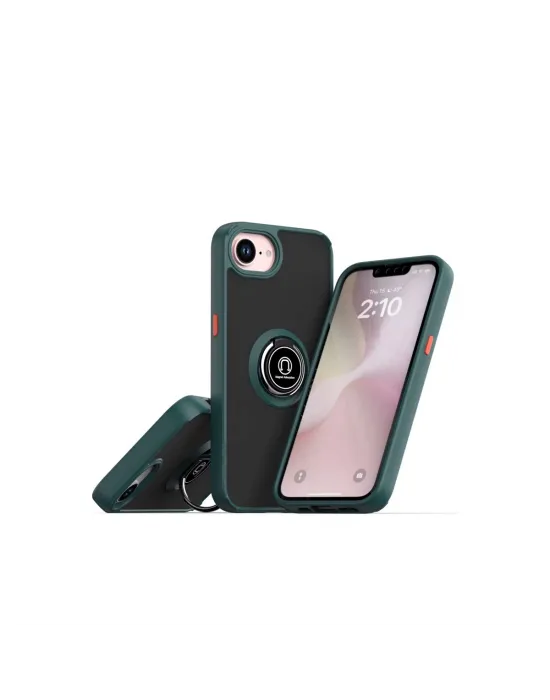 Apple İphone 16e Kılıf Montreal Yüzüklü Silikon Kapak - Yeşil