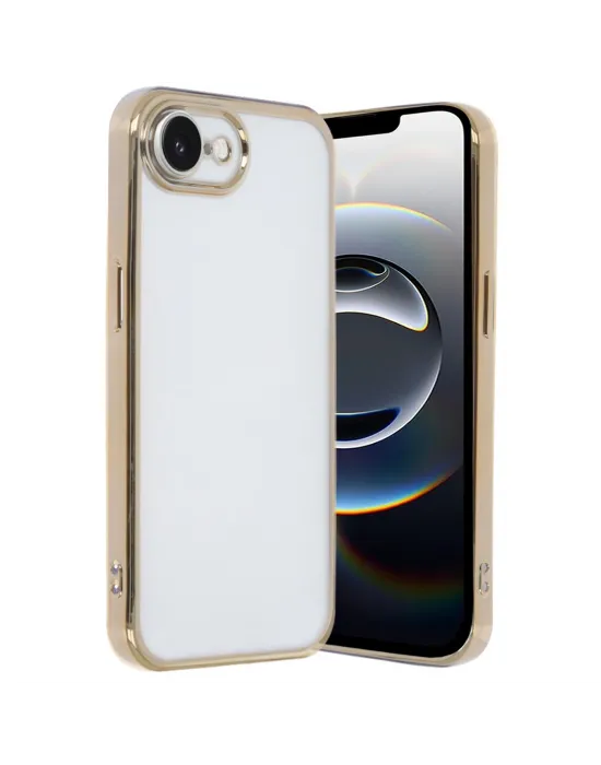 Apple İphone 16e Kılıf Razer Lensli Silikon - Gold