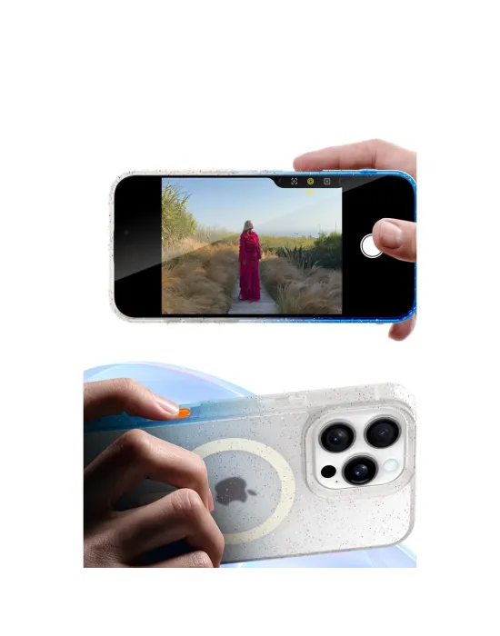 Apple İphone 16e Pummel Shiny Magsafe Kapak - Pembe