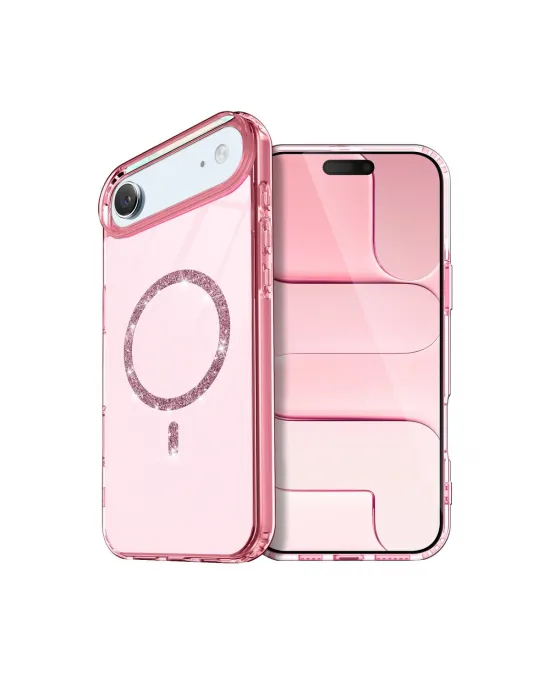 Apple İphone 17 Air Live Diamond Magsafe Kapak - Pembe