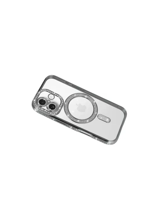 Apple İphone 17 Joke Simli Magneticsafe Kılıf - Gümüş