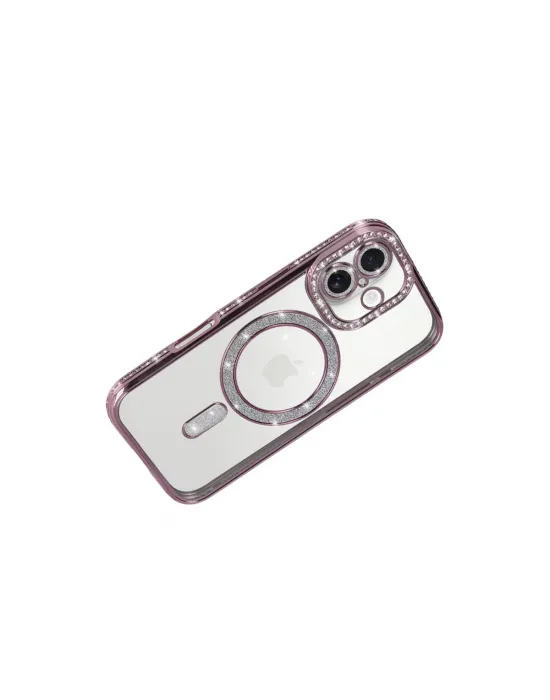 Apple İphone 17 Joke Simli Magneticsafe Kılıf - Pembe
