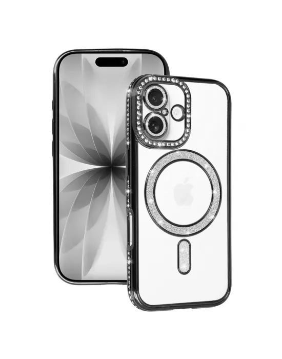 Apple İphone 17 Joke Simli Magneticsafe Kılıf - Siyah