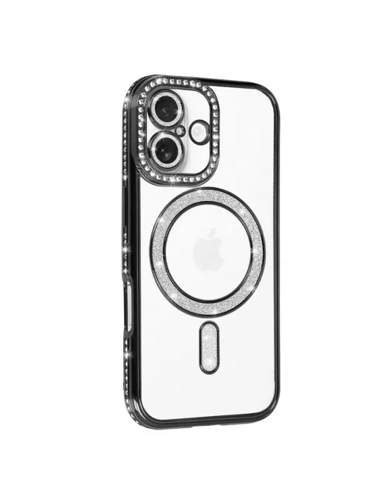Apple İphone 17 Joke Simli Magneticsafe Kılıf - Siyah