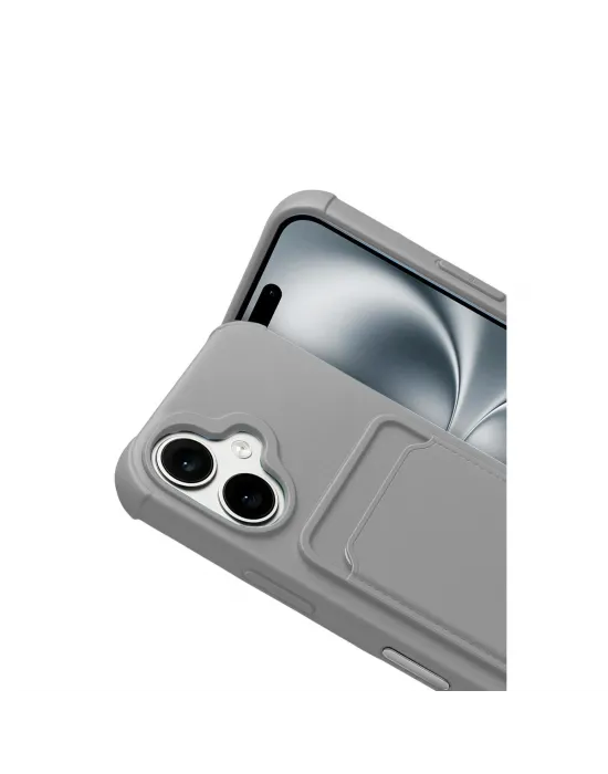 Apple İphone 17 Kelvin Kartvizitli Silikon - Gri