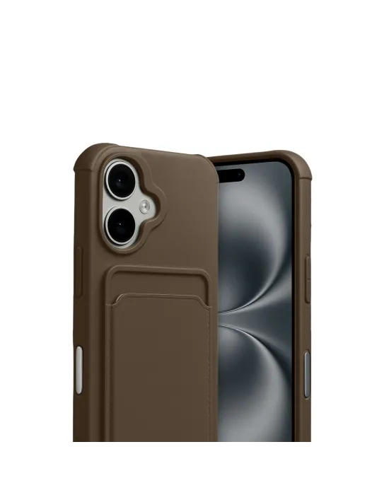 Apple İphone 17 Kelvin Kartvizitli Silikon - Kahverengi