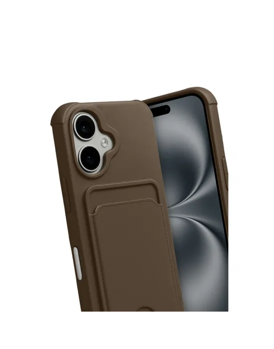 Apple İphone 17 Kelvin Kartvizitli Silikon - Kahverengi