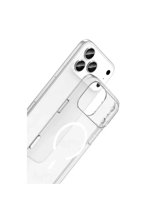 Apple İphone 17 Pro Combo Sert Şeffaf Magsafe Kapak - Şeffaf