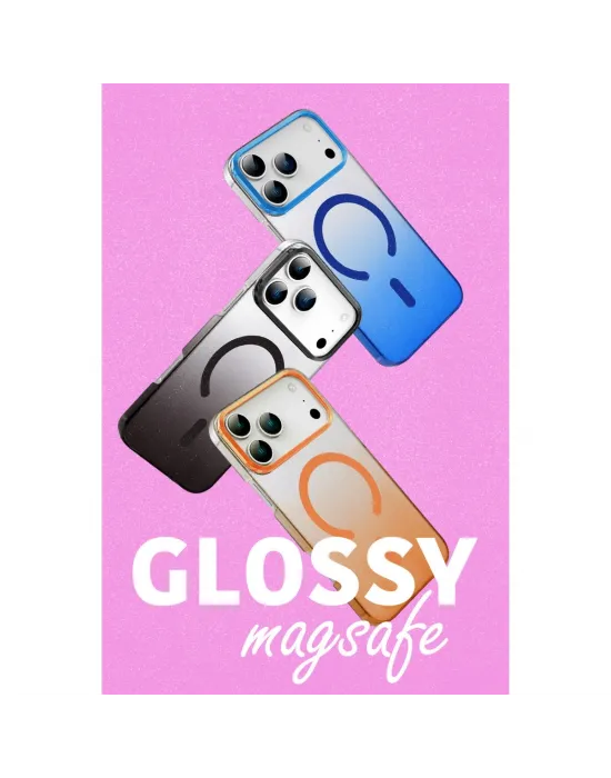 Apple İphone 17 Pro Glossy Magsafe Kapak - Mavi