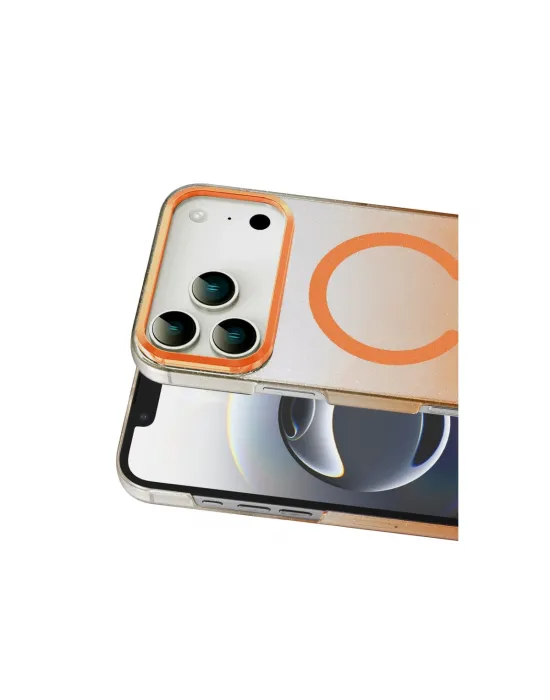 Apple İphone 17 Pro Glossy Magsafe Kapak - Turuncu