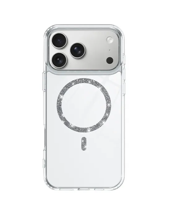 Apple İphone 17 Pro Live Diamond Magsafe Kapak - Şeffaf