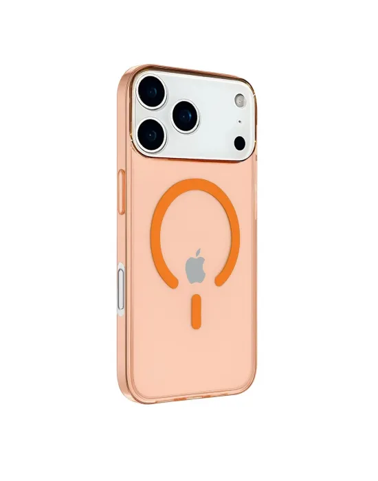 Apple İphone 17 Pro Max Kılıf Pc Real Magsafe Kapak - Turuncu