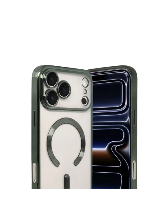 Apple İphone 17 Pro Max Kross Magneticsafe Kapak - Koyu Yeşil