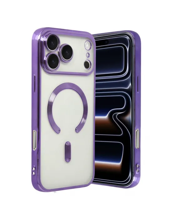 Apple İphone 17 Pro Max Kross Magneticsafe Kapak - Mor