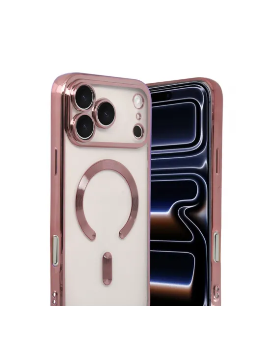 Apple İphone 17 Pro Max Kross Magneticsafe Kapak - Rose