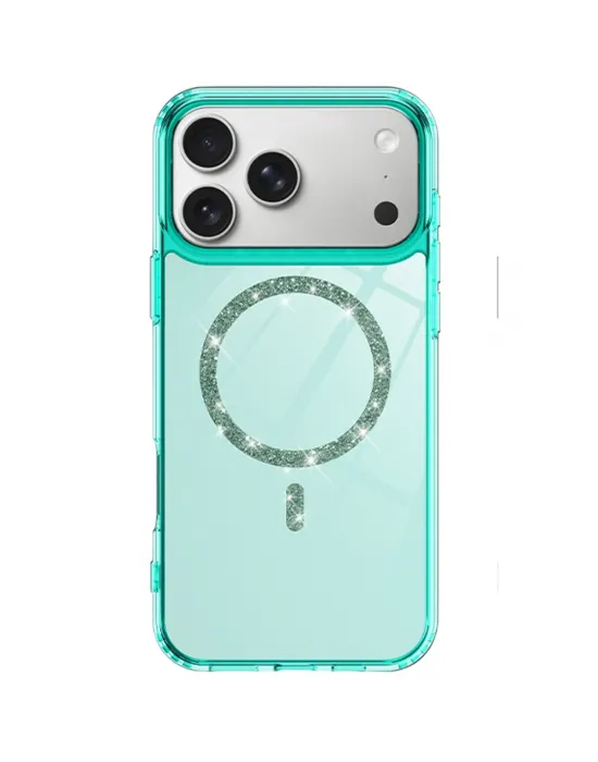 Apple İphone 17 Pro Max Live Diamond Magsafe Kapak - Yeşil
