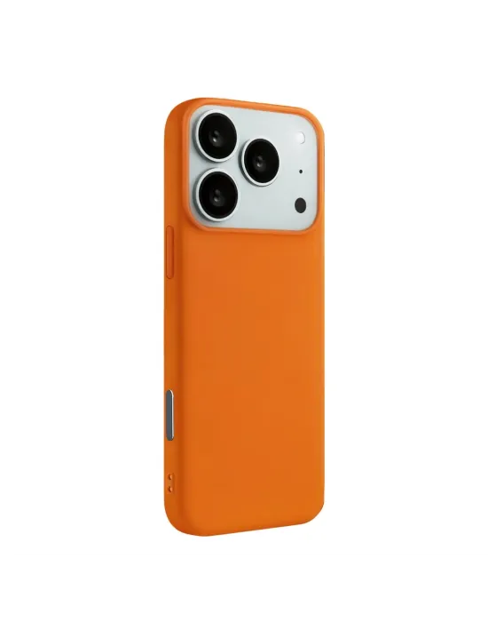 Apple İphone 17 Pro Nano İçi Kadife Silikon - Turuncu