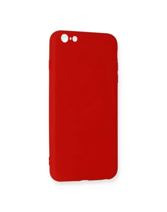 Apple İphone 6 Plus Kılıf Nano İçi Kadife Silikon - Kırmızı