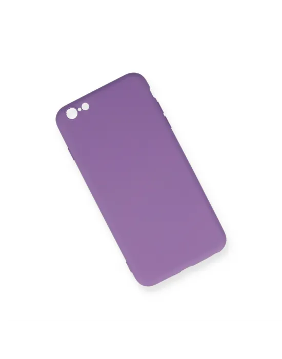 Apple İphone 6 Plus Kılıf Nano İçi Kadife Silikon - Mor