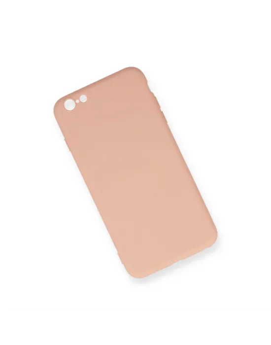 Apple İphone 6 Plus Kılıf Nano İçi Kadife Silikon - Pudra