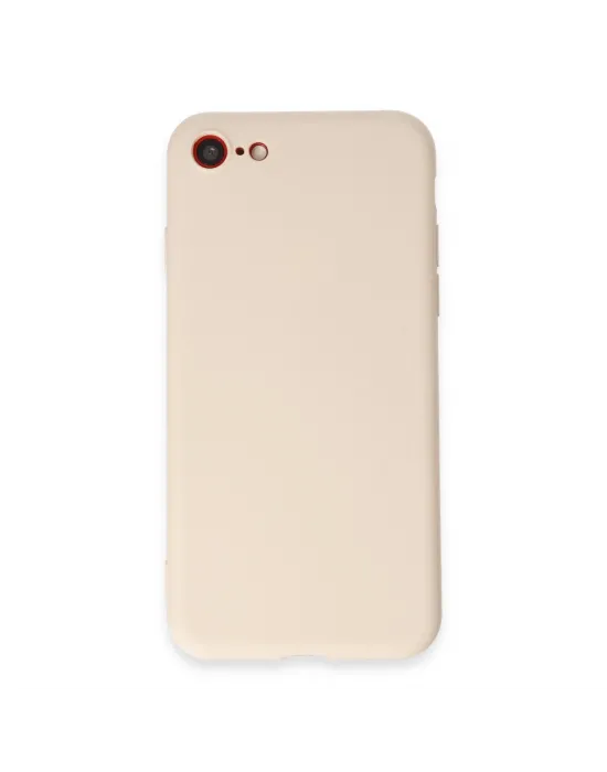 Apple İphone 7 Kılıf First Silikon - Krem