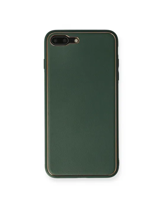 Apple İphone 7 Plus Kılıf Coco Deri Silikon Kapak - Yeşil