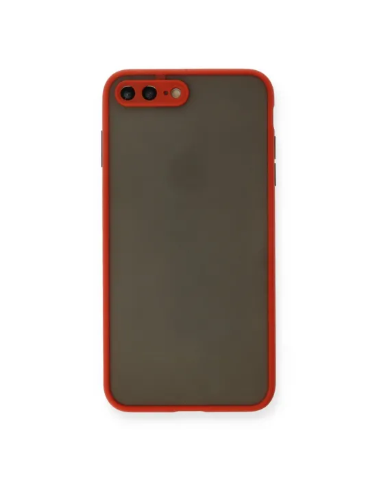 Apple İphone 7 Plus Kılıf Montreal Silikon Kapak - Kırmızı
