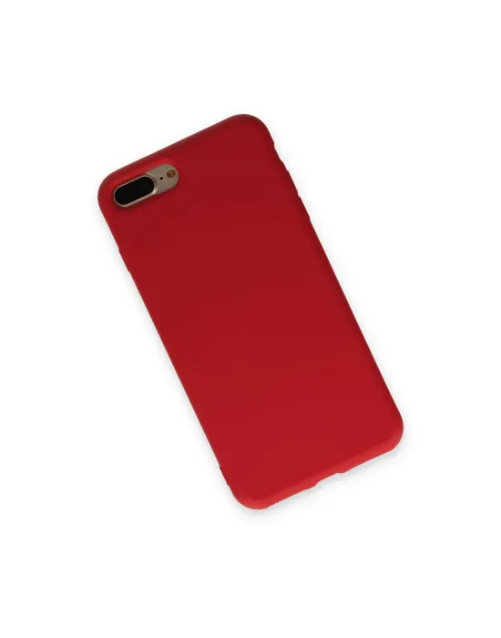 Apple İphone 7 Plus Kılıf Nano İçi Kadife Silikon - Kırmızı