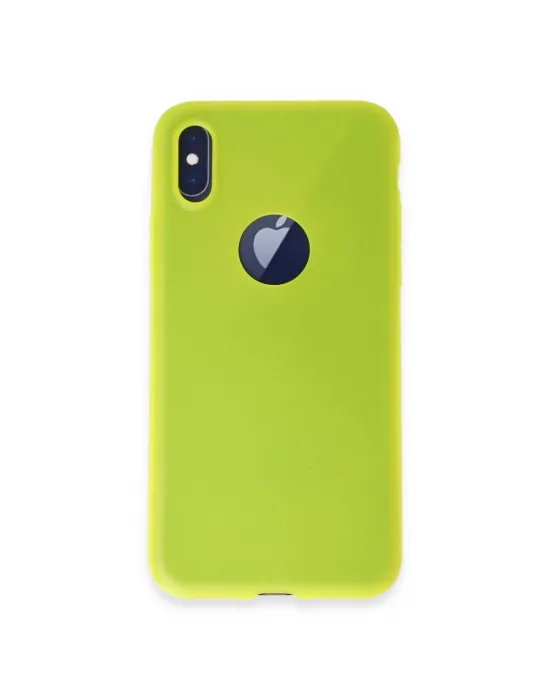 Apple İphone X Kılıf First Silikon - Parlak Sarı