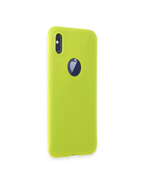Apple İphone X Kılıf First Silikon - Parlak Sarı