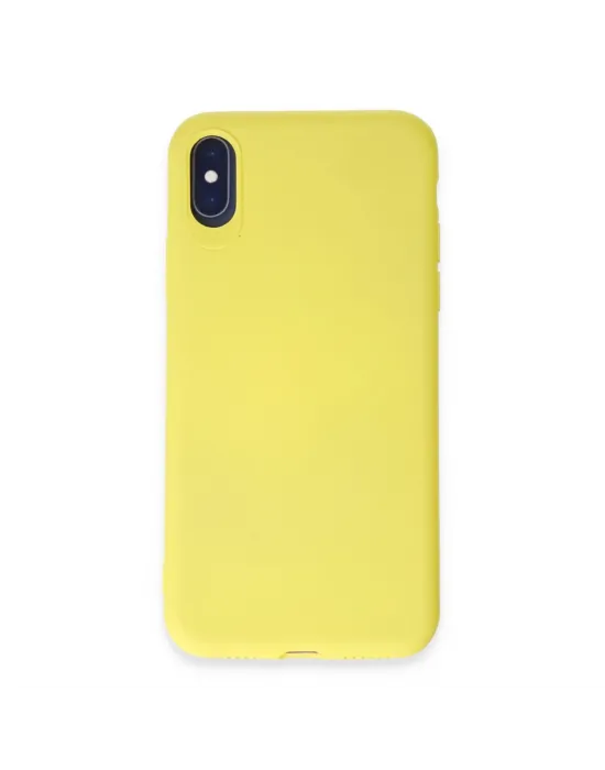 Apple İphone X Kılıf First Silikon - Sarı