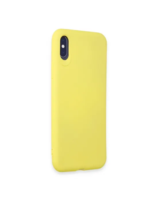 Apple İphone X Kılıf First Silikon - Sarı