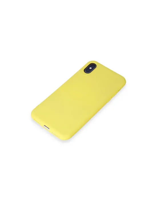 Apple İphone X Kılıf First Silikon - Sarı