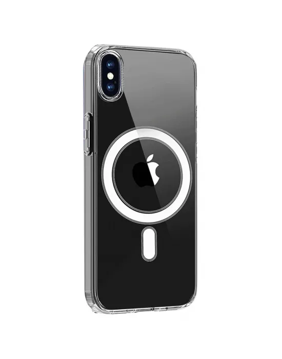Apple İphone X Kılıf Magneticsafe Şeffaf Silikon - Şeffaf
