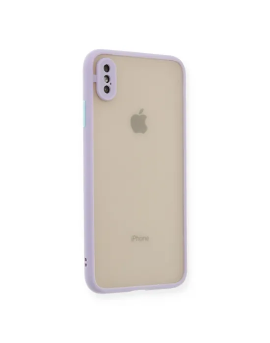 Apple İphone X Kılıf Montreal Silikon Kapak - Mor