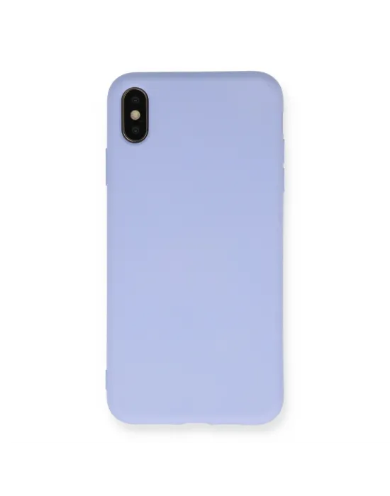 Apple İphone X Kılıf Nano İçi Kadife Silikon - Lila