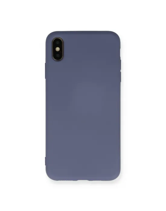 Apple İphone Xs Max Kılıf Nano İçi Kadife Silikon - Gri