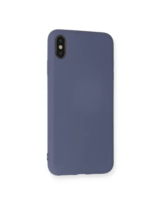 Apple İphone Xs Max Kılıf Nano İçi Kadife Silikon - Gri