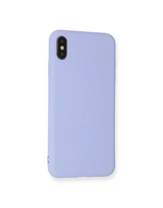 Apple İphone Xs Max Kılıf Nano İçi Kadife Silikon - Lila