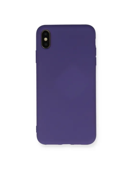 Apple İphone Xs Max Kılıf Nano İçi Kadife Silikon - Mor