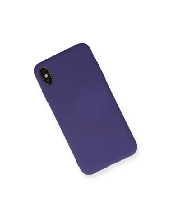 Apple İphone Xs Max Kılıf Nano İçi Kadife Silikon - Mor