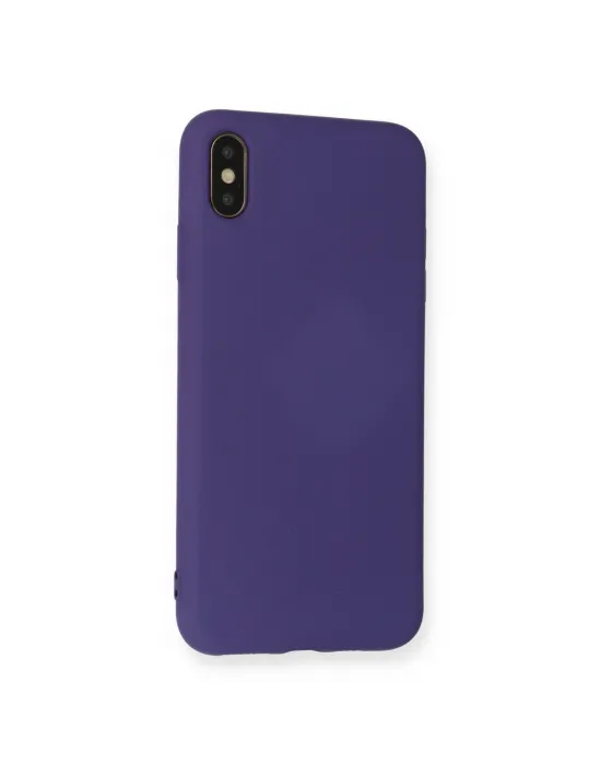 Apple İphone Xs Max Kılıf Nano İçi Kadife Silikon - Mor