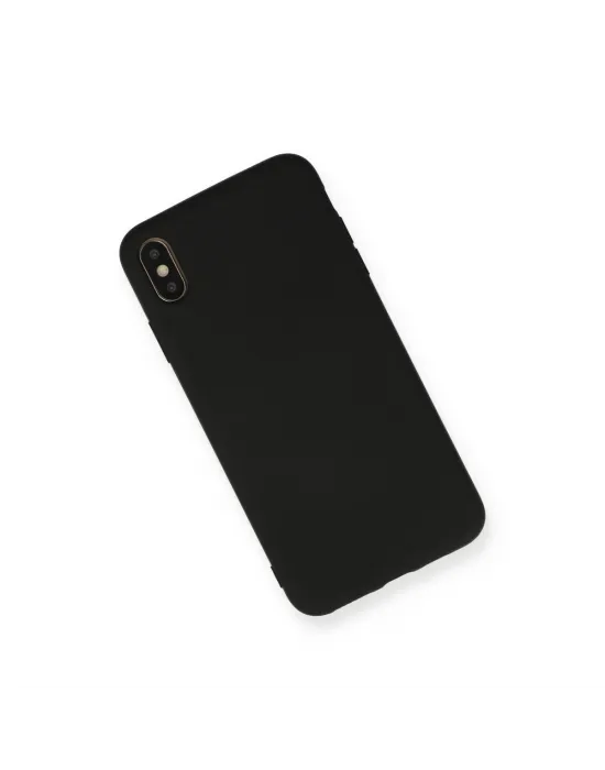 Apple İphone Xs Max Kılıf Nano İçi Kadife Silikon - Siyah