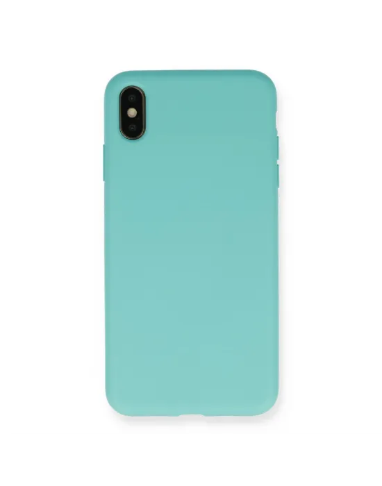 Apple İphone Xs Max Kılıf Nano İçi Kadife Silikon - Turkuaz