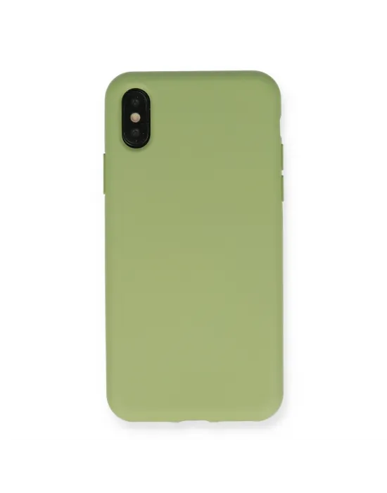 Apple İphone Xs Max Kılıf Nano İçi Kadife Silikon - Yeşil