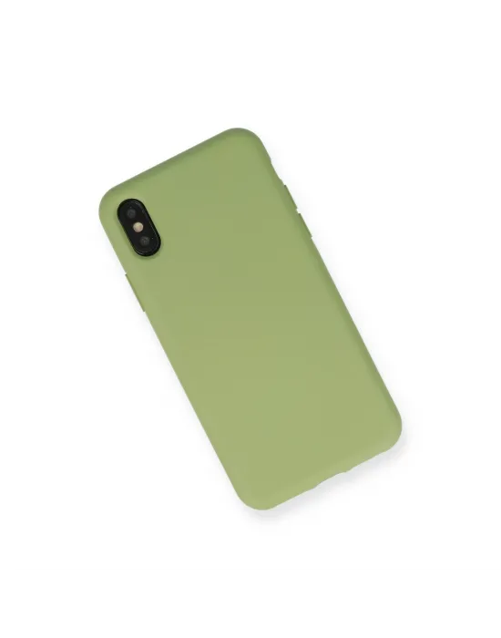 Apple İphone Xs Max Kılıf Nano İçi Kadife Silikon - Yeşil