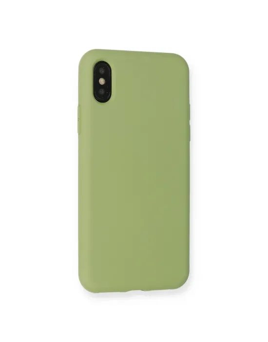 Apple İphone Xs Max Kılıf Nano İçi Kadife Silikon - Yeşil